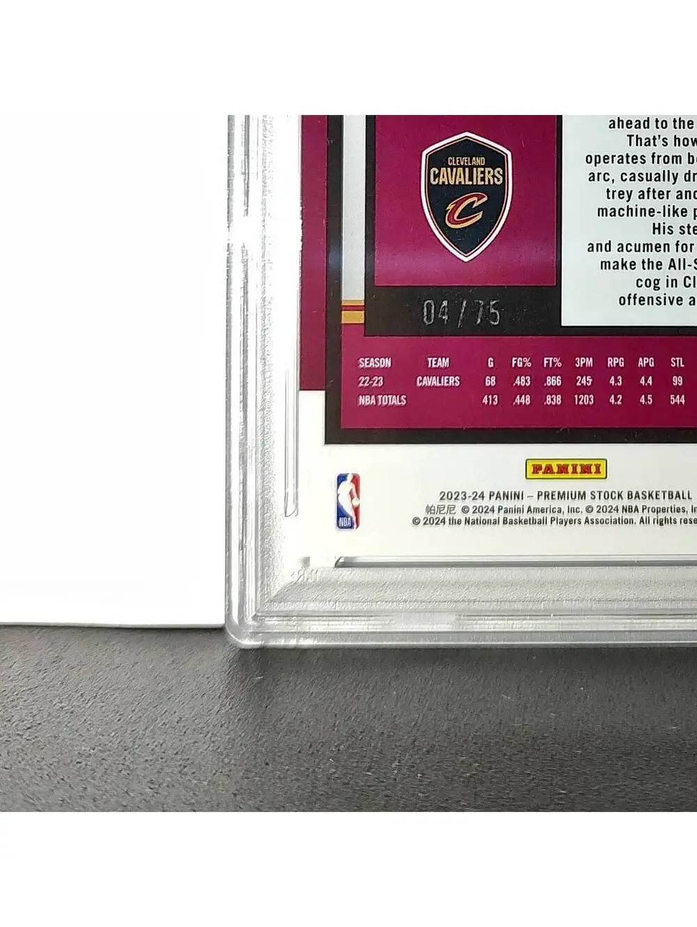Donovan Mitchell 2023 Panini Hoops Premium #36 04/75 Blue Pulsar PSA 10 Gem Mint